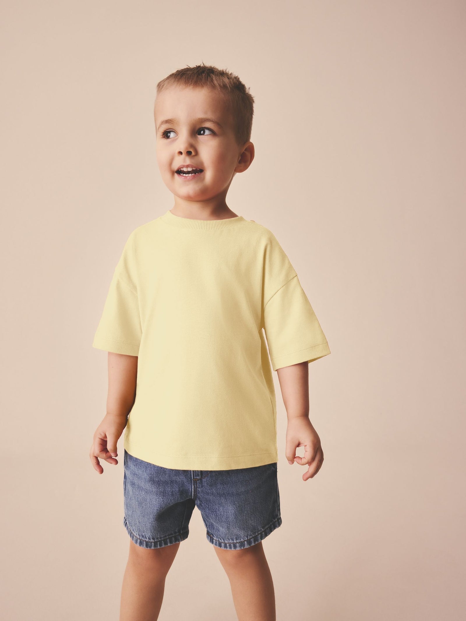 Yellow Short Sleeve Plain T-Shirt (3mths-7yrs)