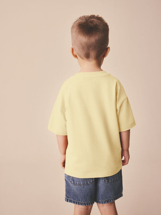 Yellow Short Sleeve Plain T-Shirt (3mths-7yrs)