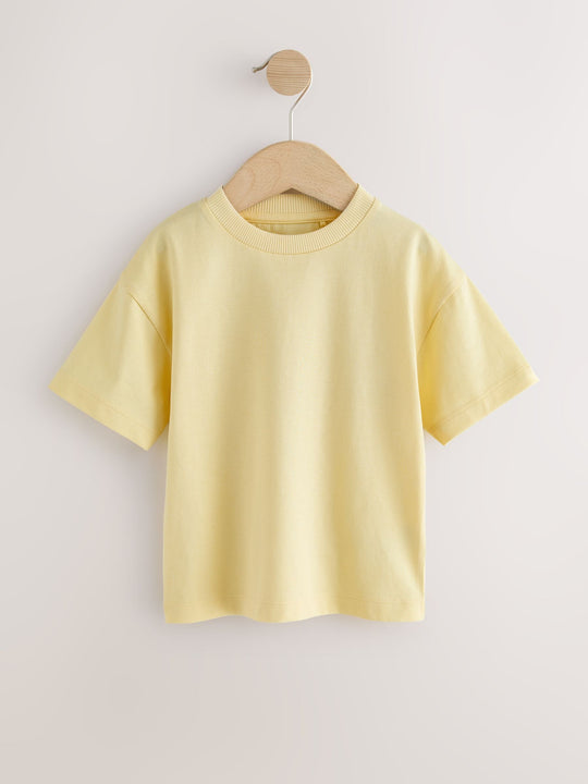 Yellow Short Sleeve Plain T-Shirt (3mths-7yrs)