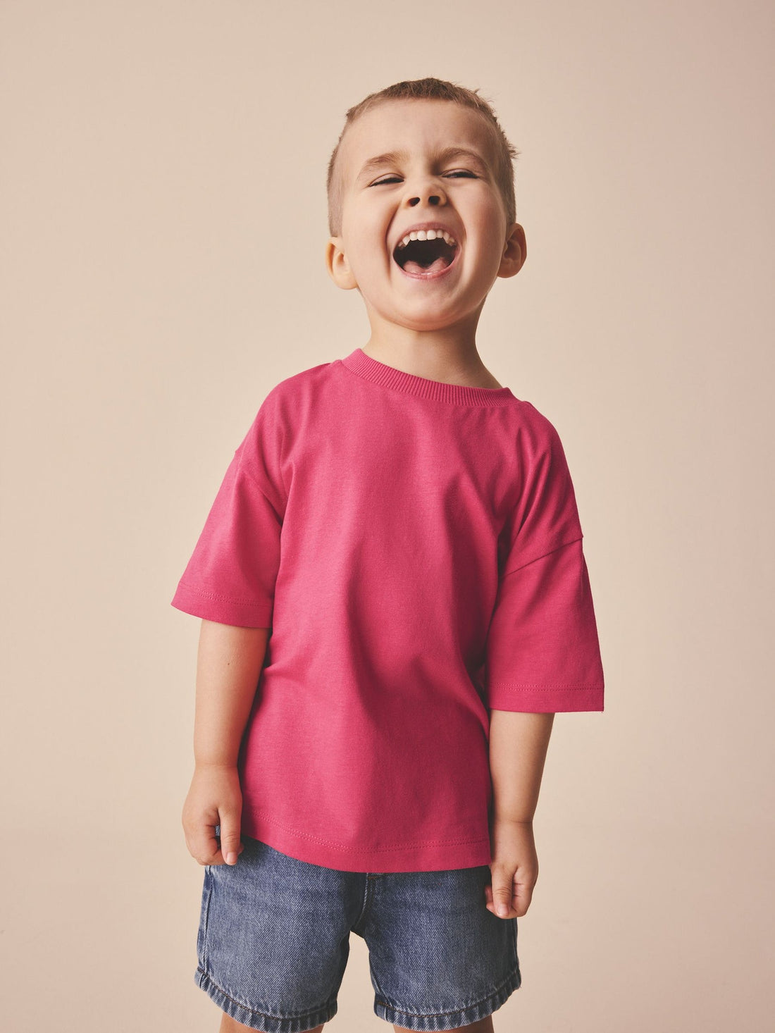 Pink Short Sleeve Plain T-Shirt (3mths-7yrs)