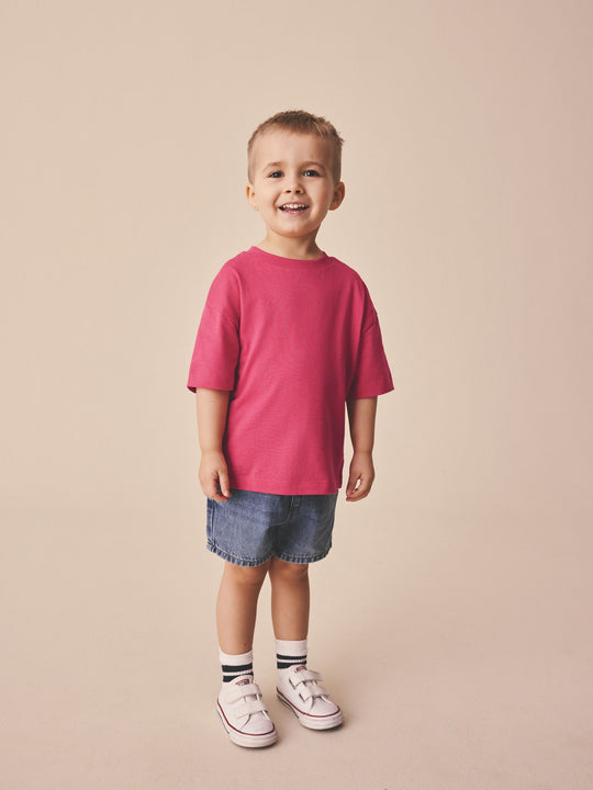 Pink Short Sleeve Plain T-Shirt (3mths-7yrs)