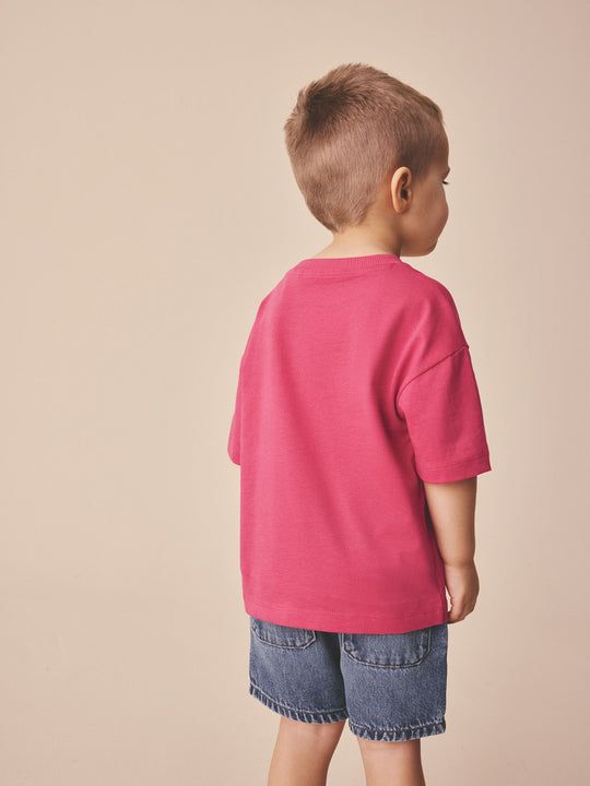 Pink Short Sleeve Plain T-Shirt (3mths-7yrs)