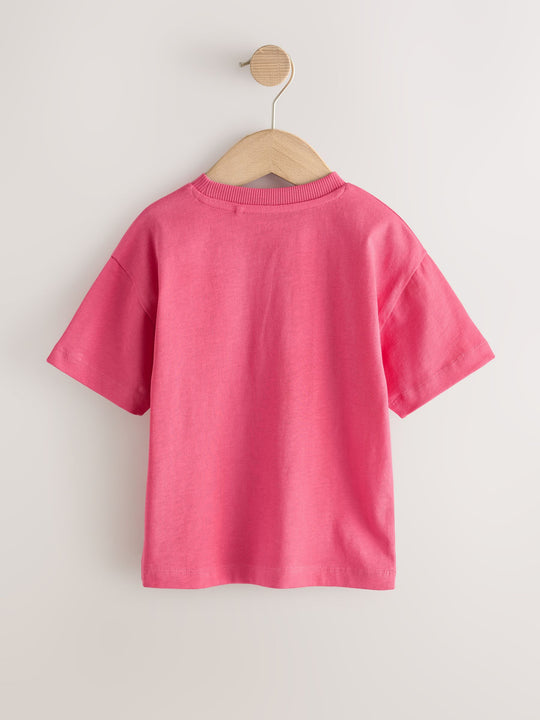 Pink Short Sleeve Plain T-Shirt (3mths-7yrs)