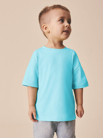 Bright Blue Short Sleeve Plain T-Shirt (3mths-7yrs)