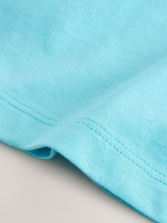 Bright Blue Short Sleeve Plain T-Shirt (3mths-7yrs)