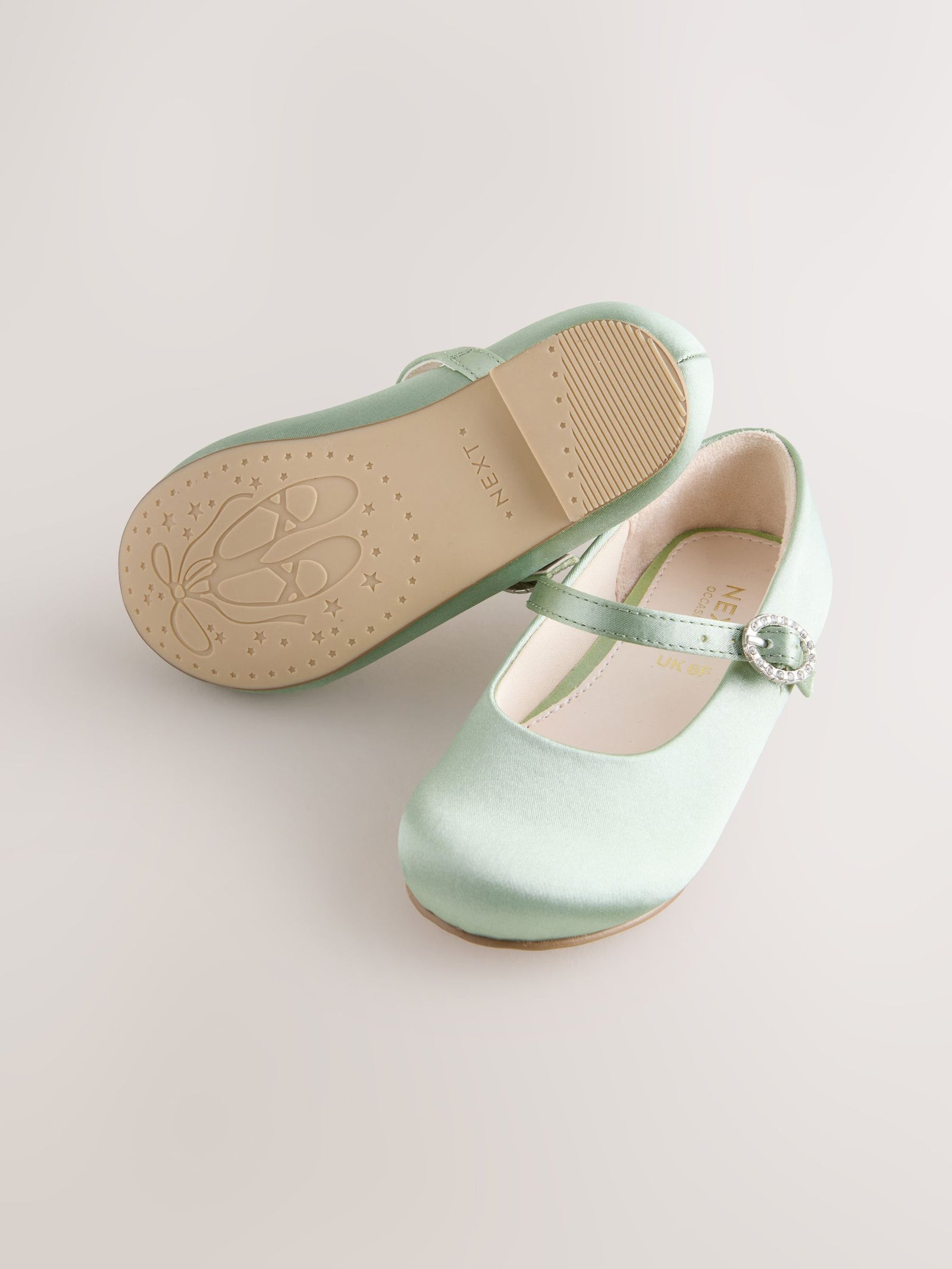 Green Wide Fit (G) Flower Girl Occasion Mary Jane Shoes