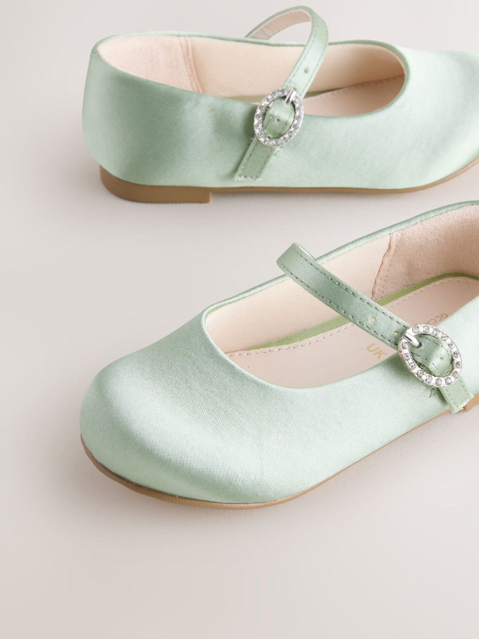 Green Wide Fit (G) Flower Girl Occasion Mary Jane Shoes