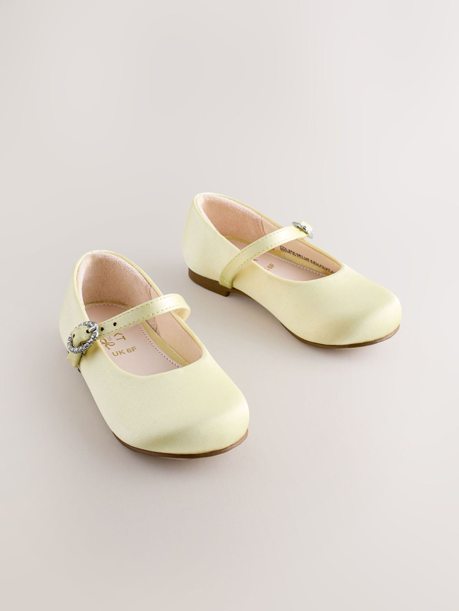 Yellow Wide Fit (G) Flower Girl Occasion Mary Jane Shoes