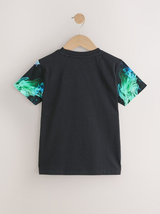 Black Snake Regular Fit Short Sleeve All-Over Print T-Shirt (3-16yrs)