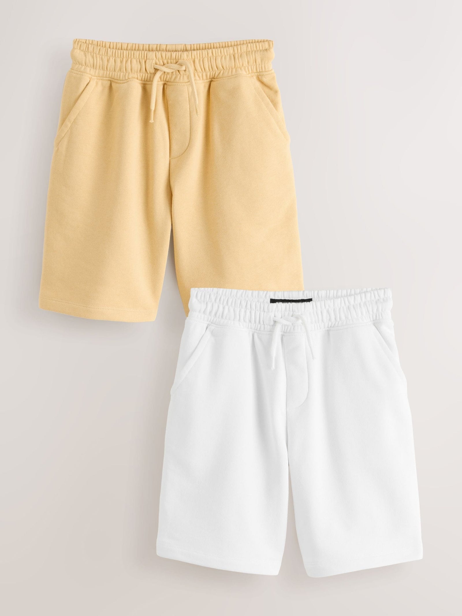 Yellow/White Basic Shorts (3-16yrs)