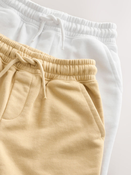 Yellow/White Basic Shorts (3-16yrs)