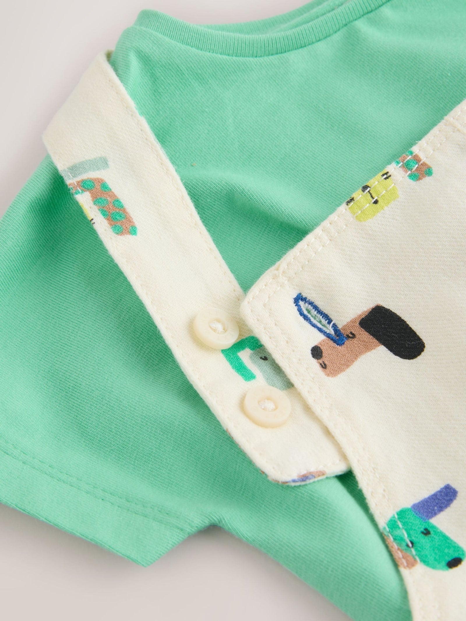 Green Dogs Twill Dungaree and Bodysuit Baby Set (0mths-2yrs)