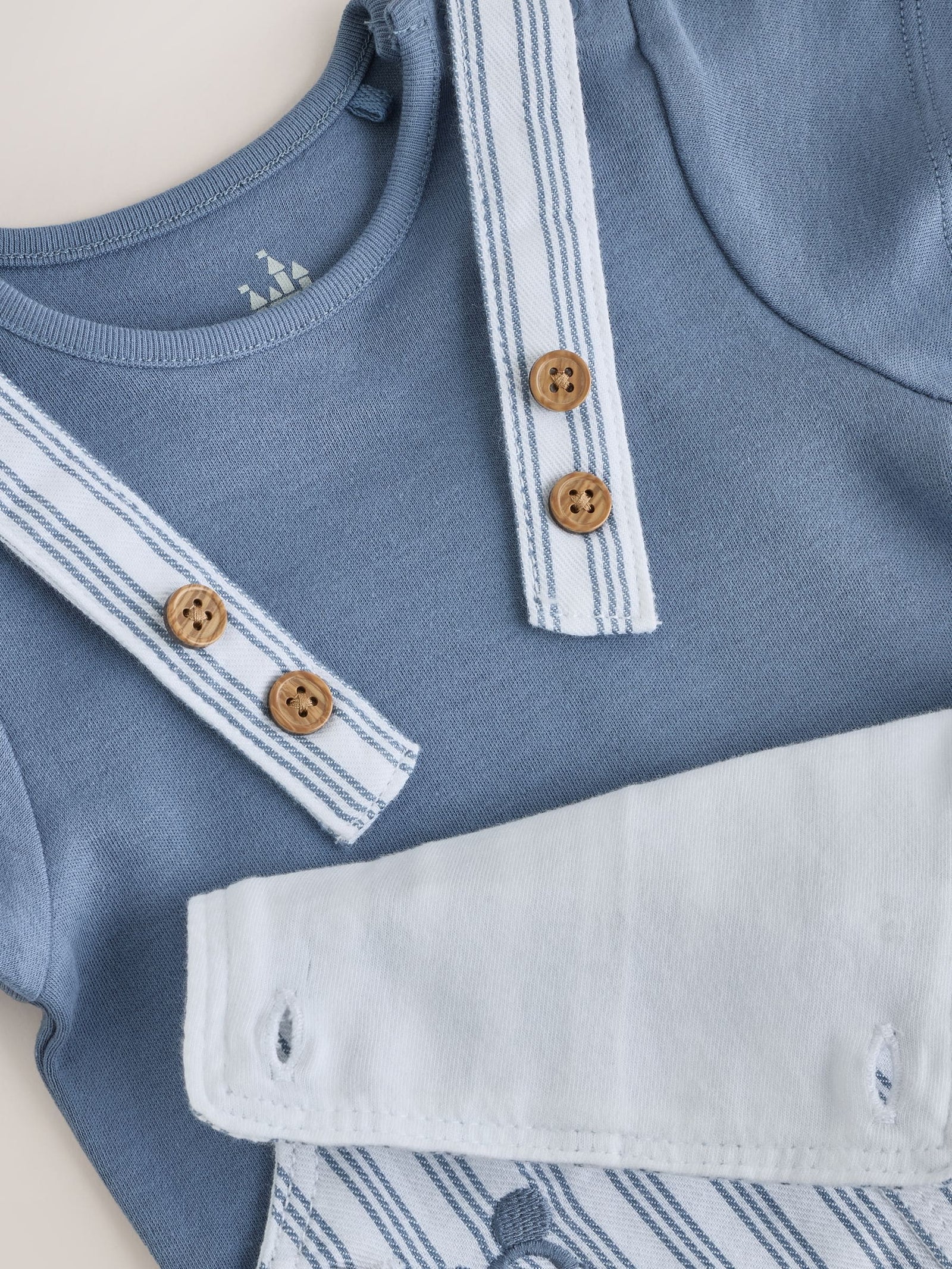 Blue Mickey Mouse Dungaree and Bodysuit Baby Set (0mths-2yrs)
