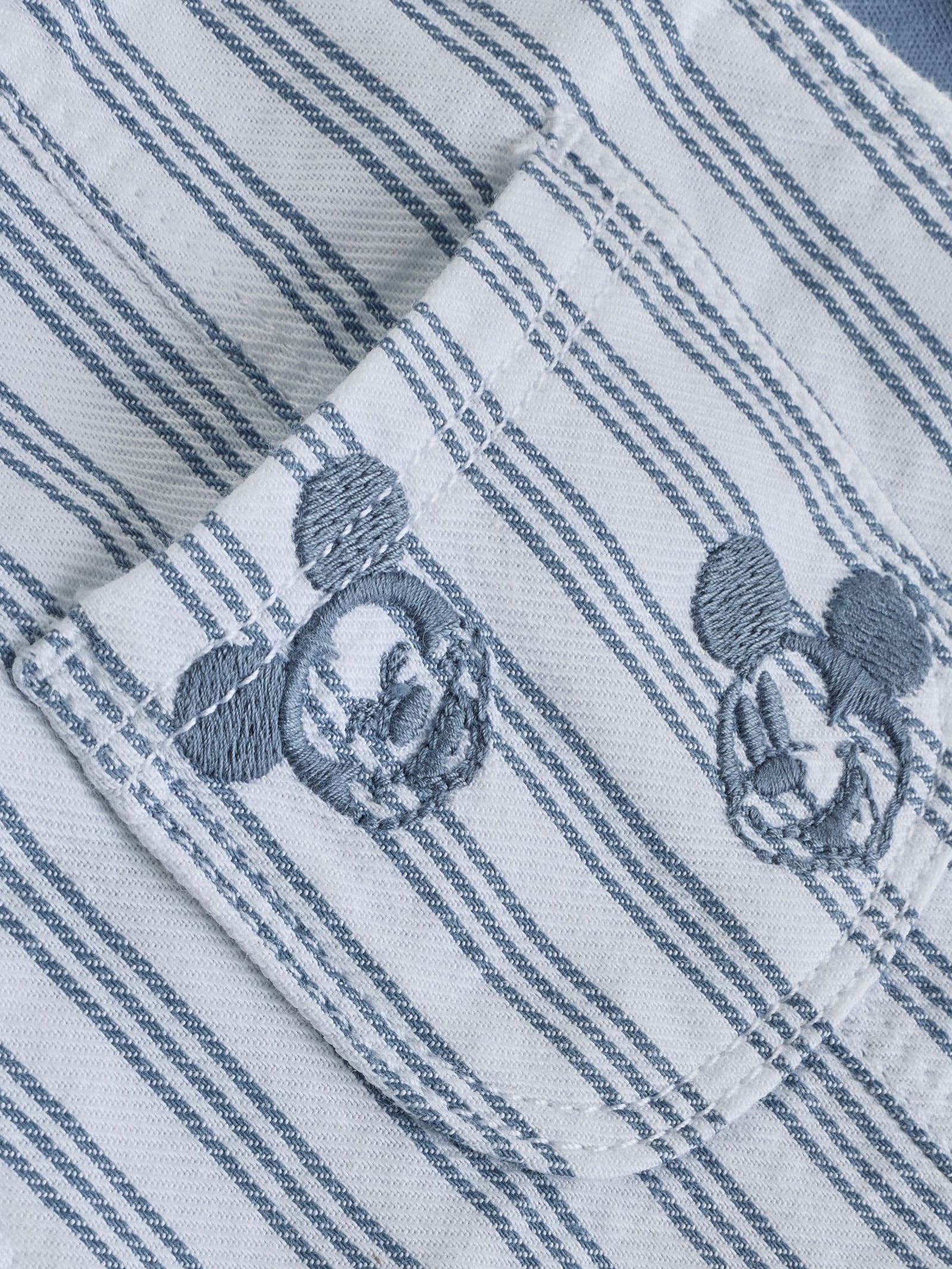 Blue Mickey Mouse Dungaree and Bodysuit Baby Set (0mths-2yrs)