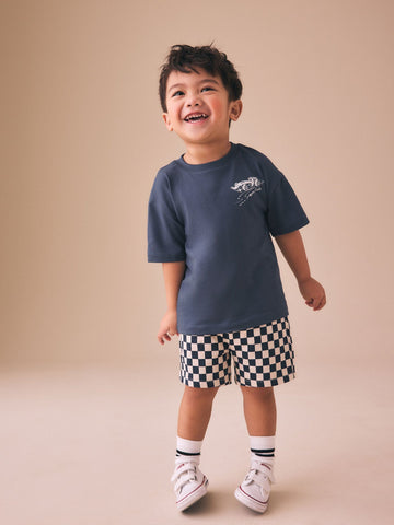 Blue Jersey Shorts (3mths-7yrs)