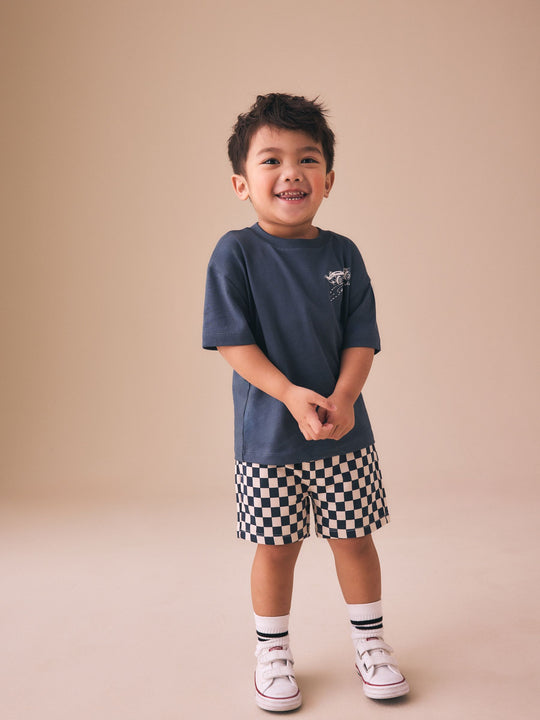 Blue Jersey Shorts (3mths-7yrs)