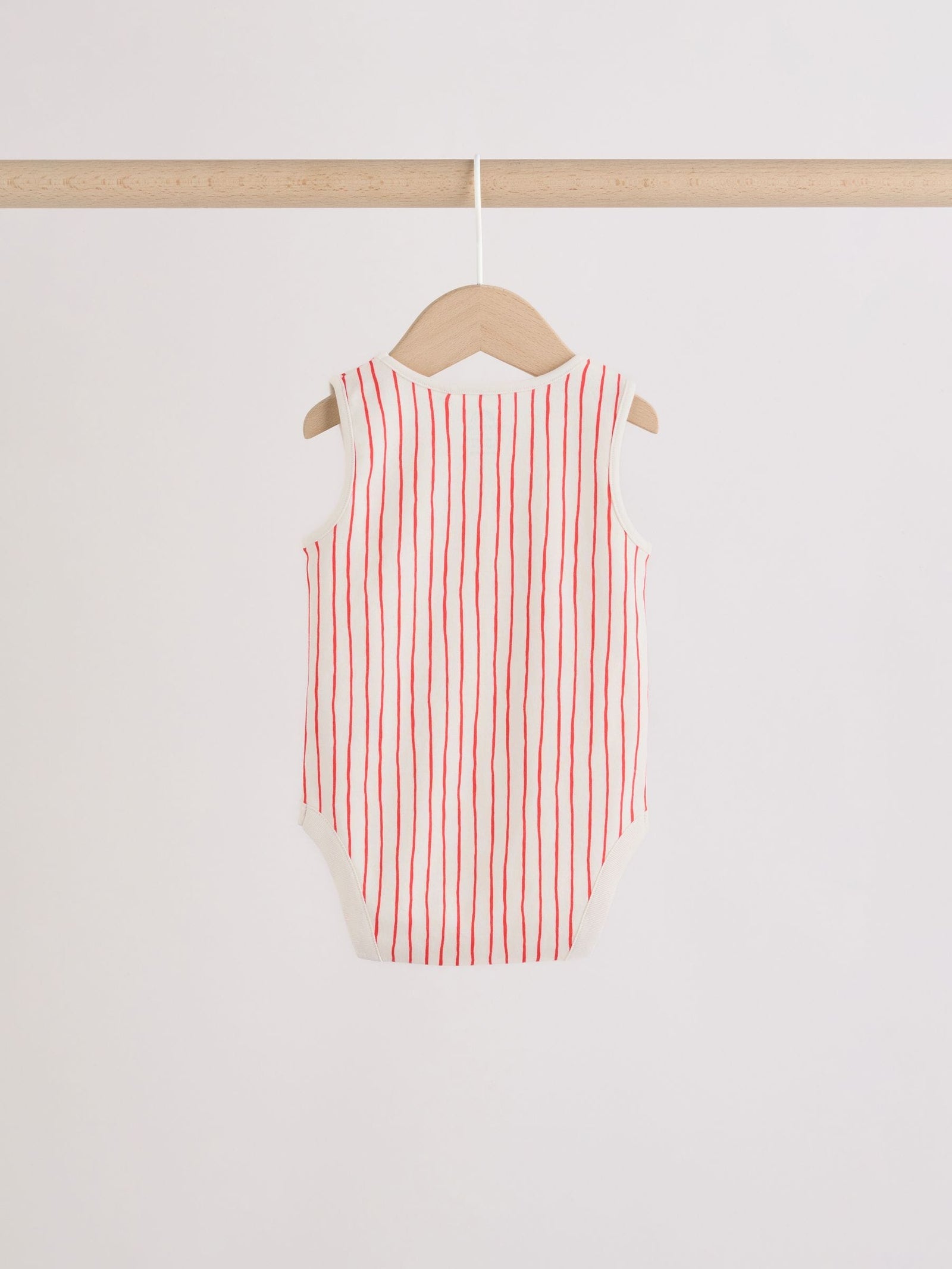 Navy/Red Stripe Baby Bodysuits 5 Pack
