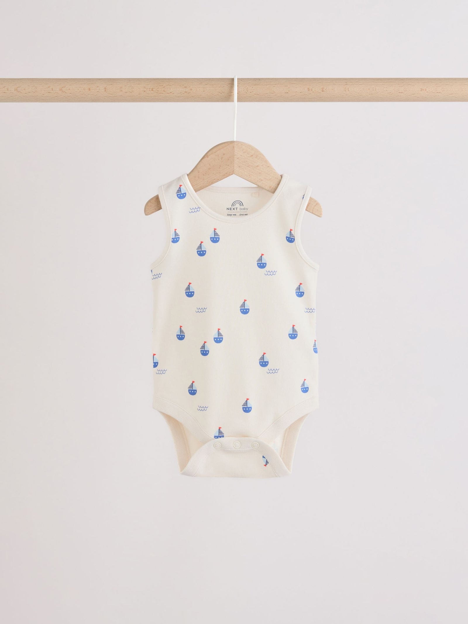 Navy/Red Stripe Baby Bodysuits 5 Pack