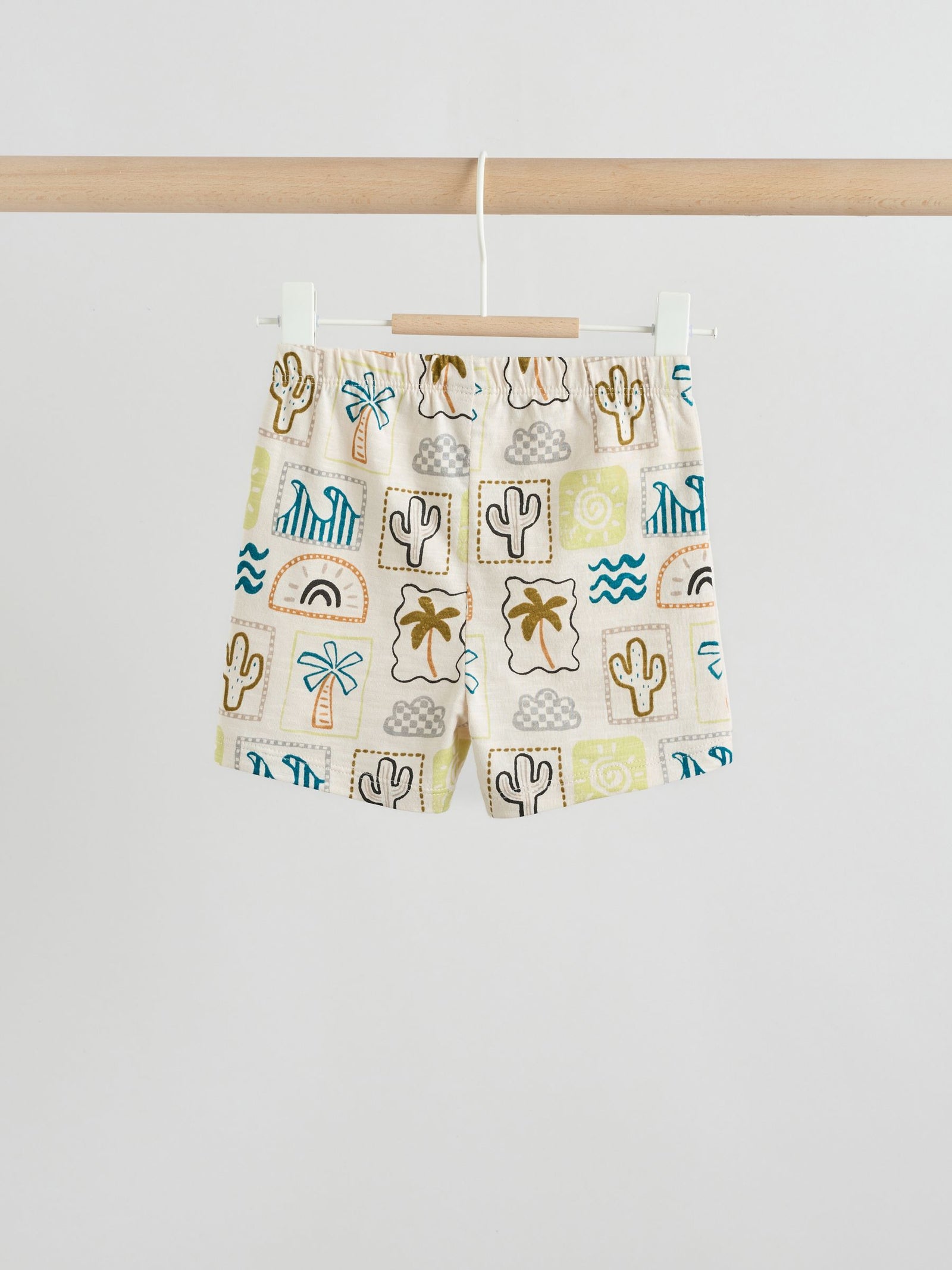 Neutral Palm Print Shirt and Shorts Baby Set (0mths-2yrs)