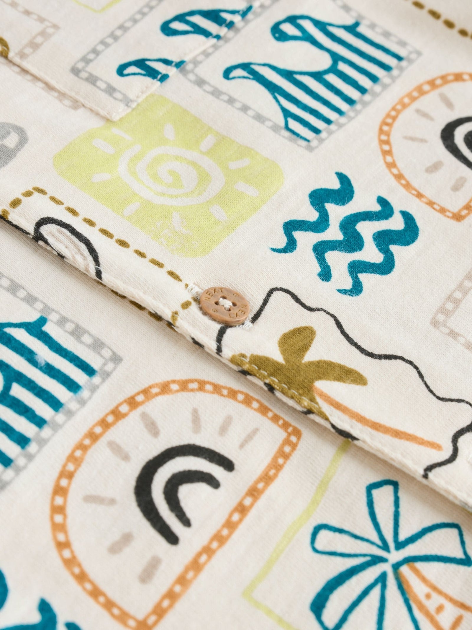 Neutral Palm Print Shirt and Shorts Baby Set (0mths-2yrs)