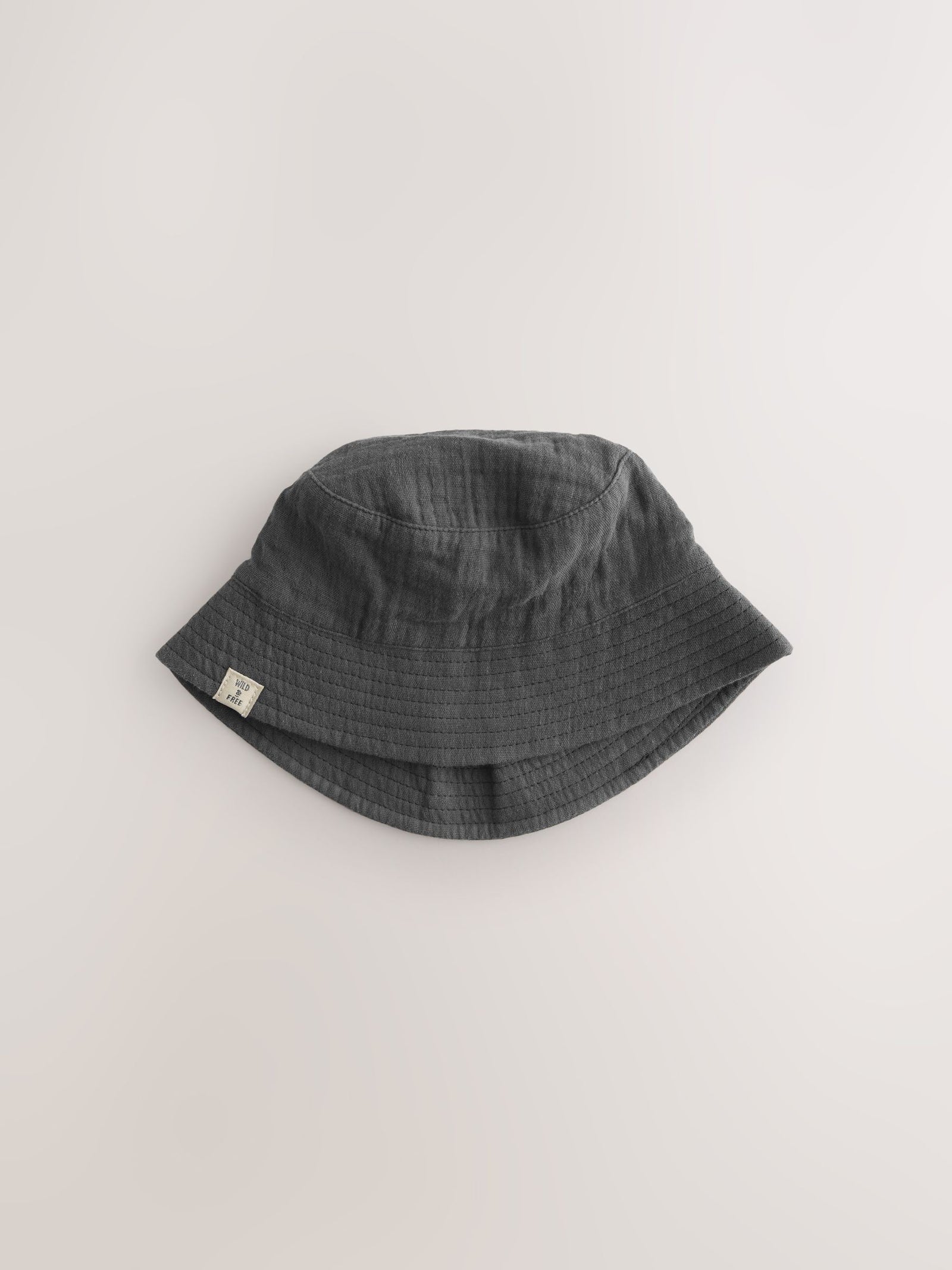 Grey Stampy Printed Woven Baby Bucket Hats 2 Pack (0mths-2yrs)