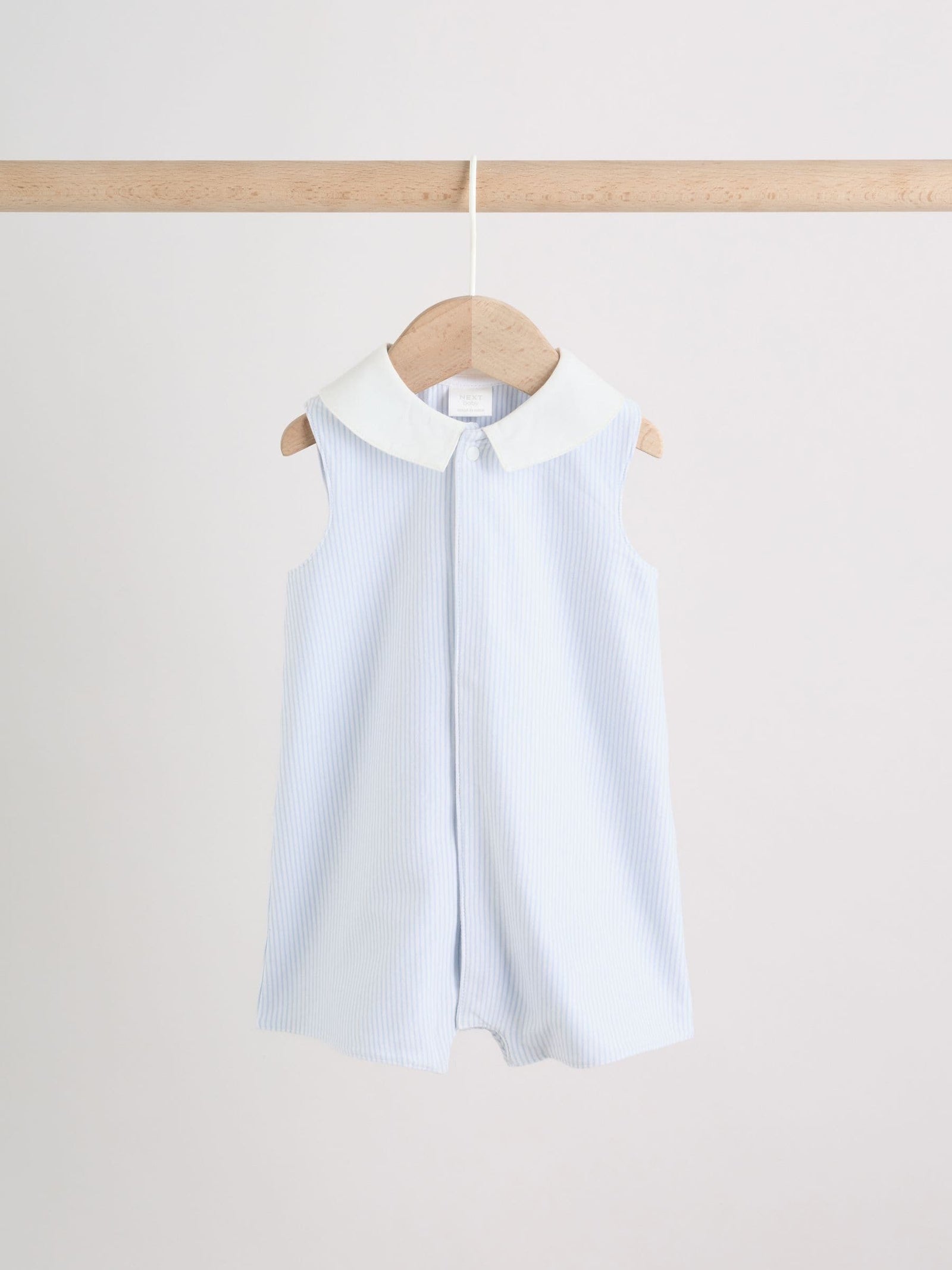 Blue Smart Collar Vest Jersey Baby Rompers 2 Pack