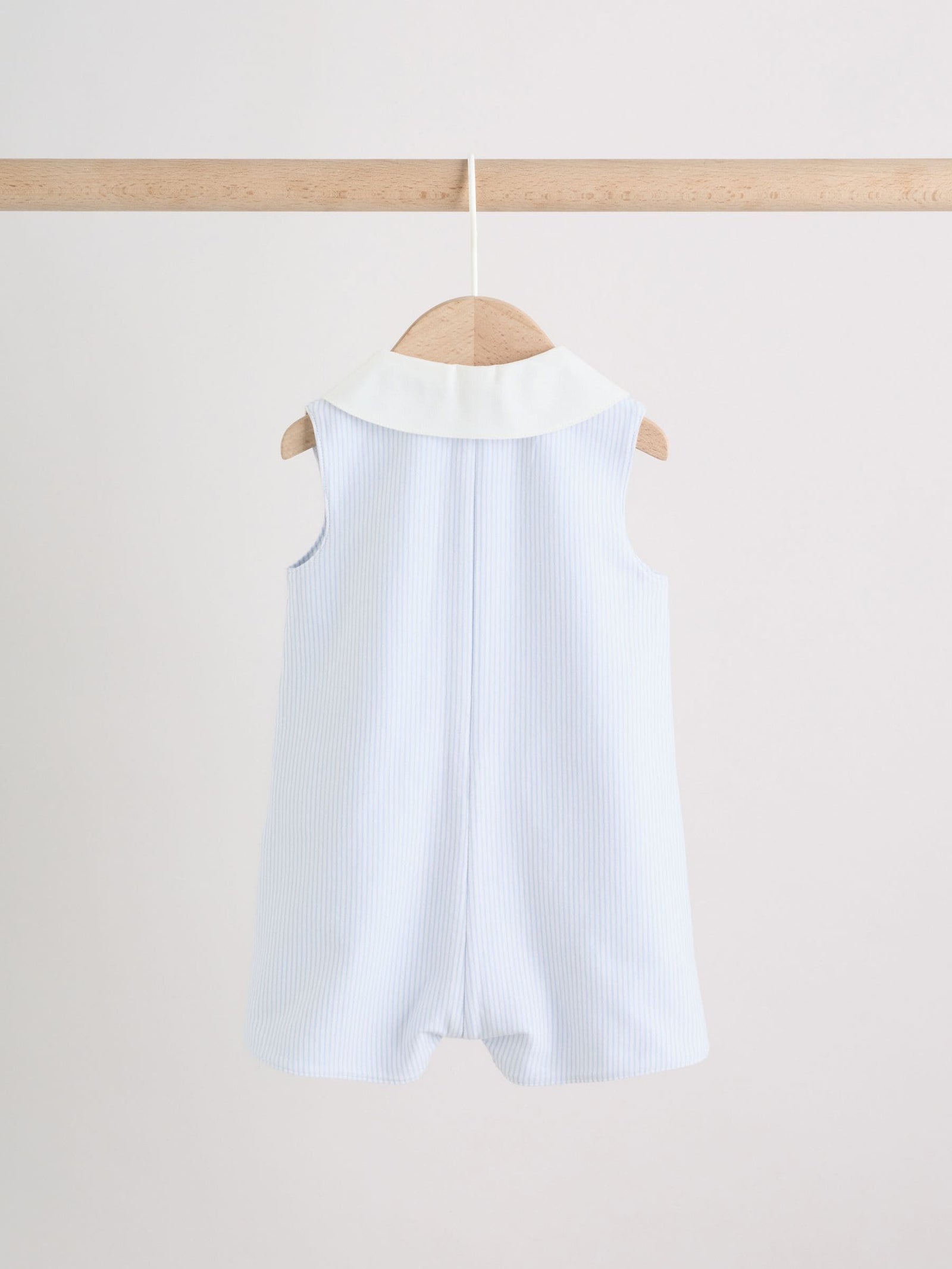 Blue Smart Collar Vest Jersey Baby Rompers 2 Pack