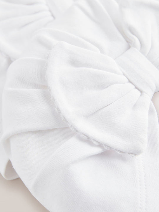 White Baby Turban 2 Pack (0-18mths)