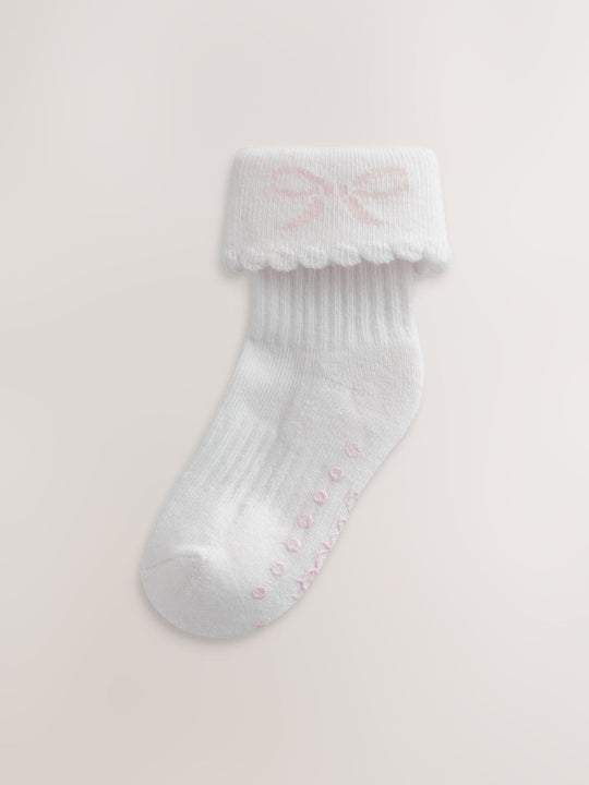 Baker by Ted Baker 3 Pack Baby Gripper Pink Socks