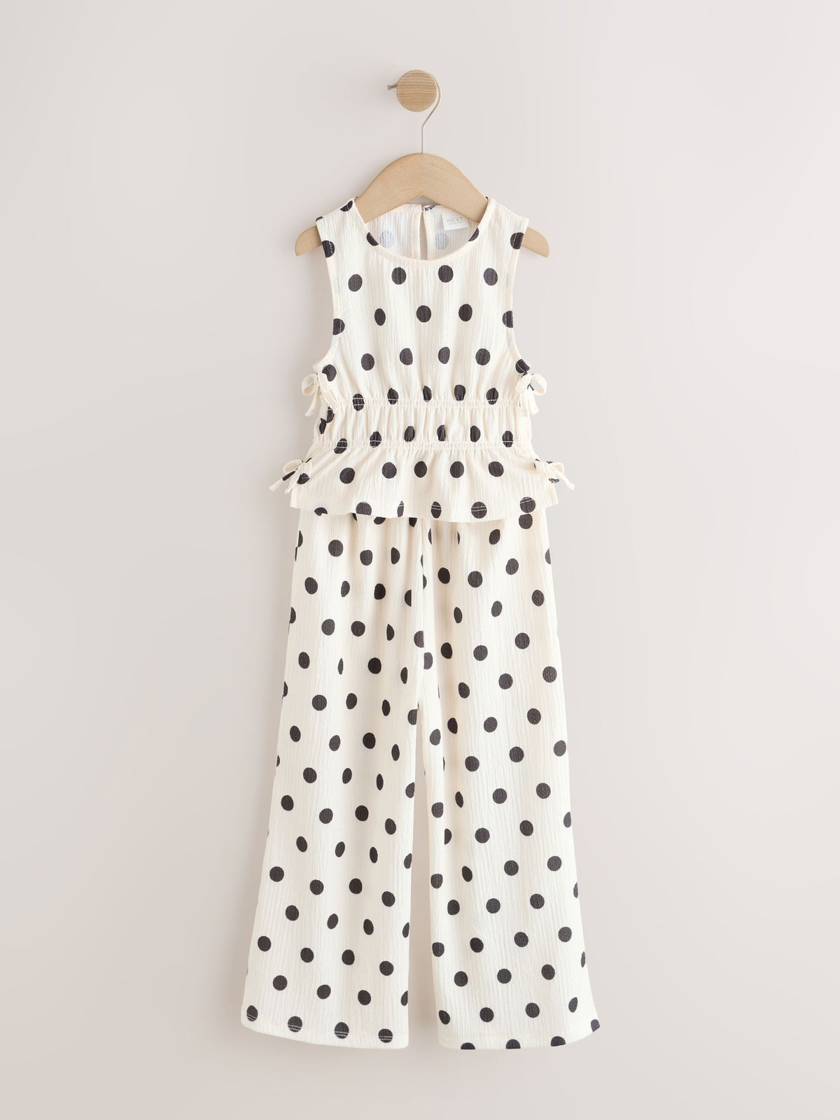Monochrome Spot Top And Wide Leg Trousers Set (3-16yrs)