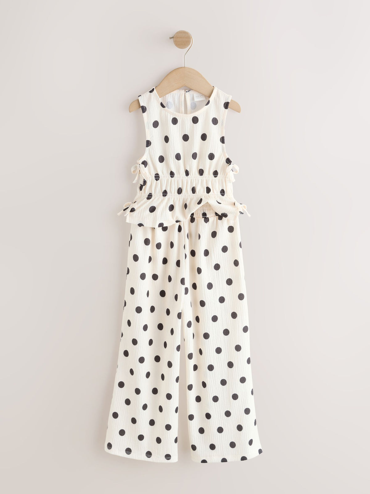 Monochrome Spot Top And Wide Leg Trousers Set (3-16yrs)