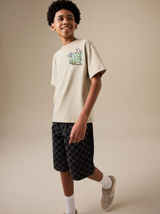 Stone Back Print Short Sleeve Graphic T-Shirt (3-16yrs)