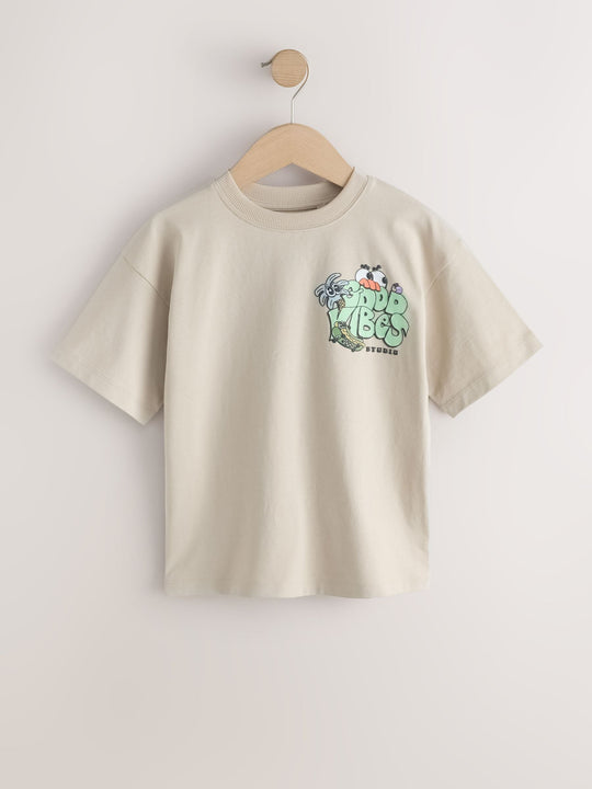 Stone Back Print Short Sleeve Graphic T-Shirt (3-16yrs)