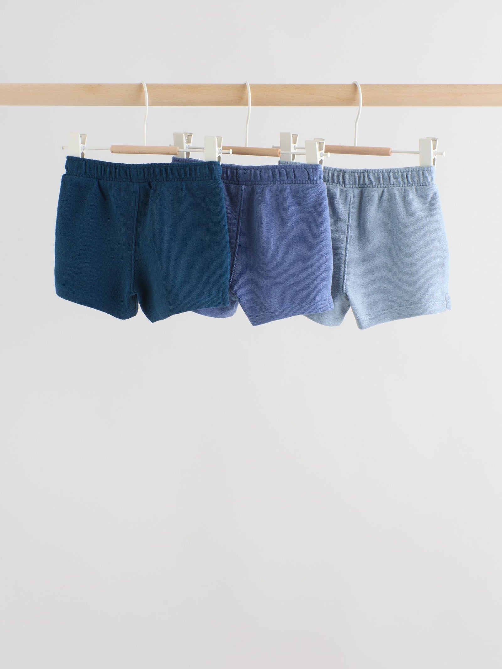 Blue Jersey Baby Shorts 3 Pack (0mths-2yrs)