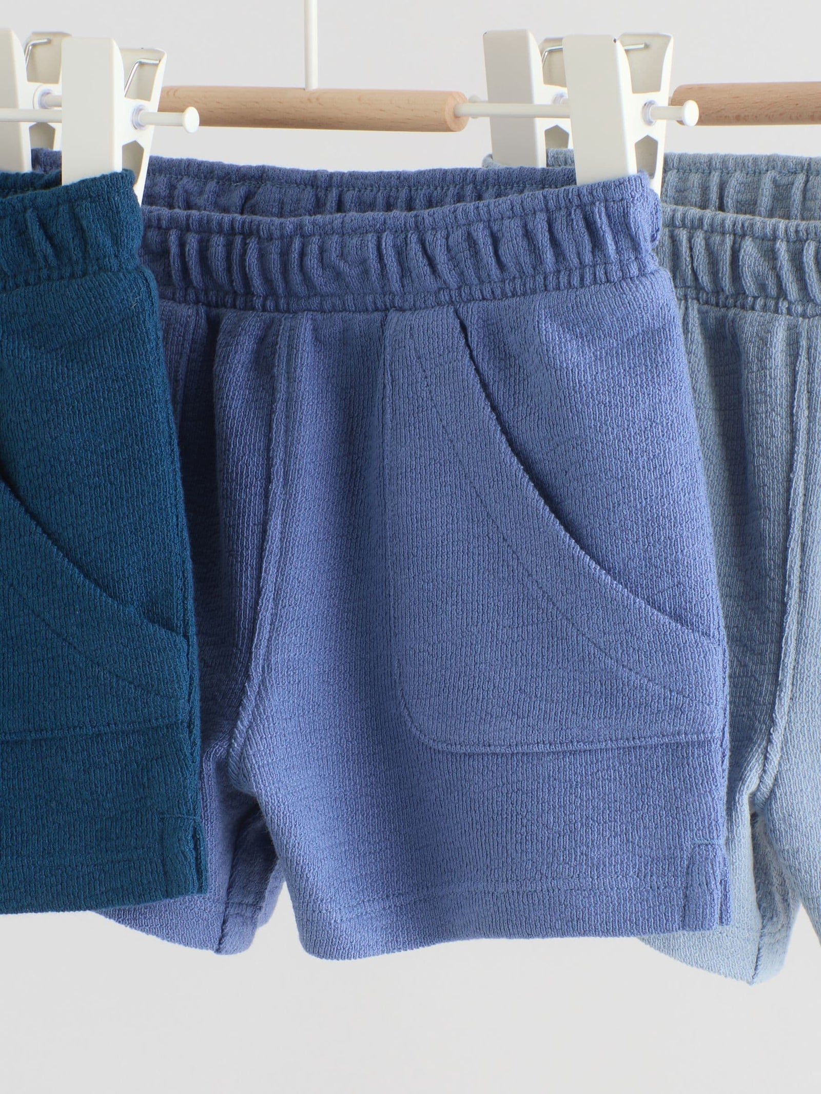 Blue Jersey Baby Shorts 3 Pack (0mths-2yrs)