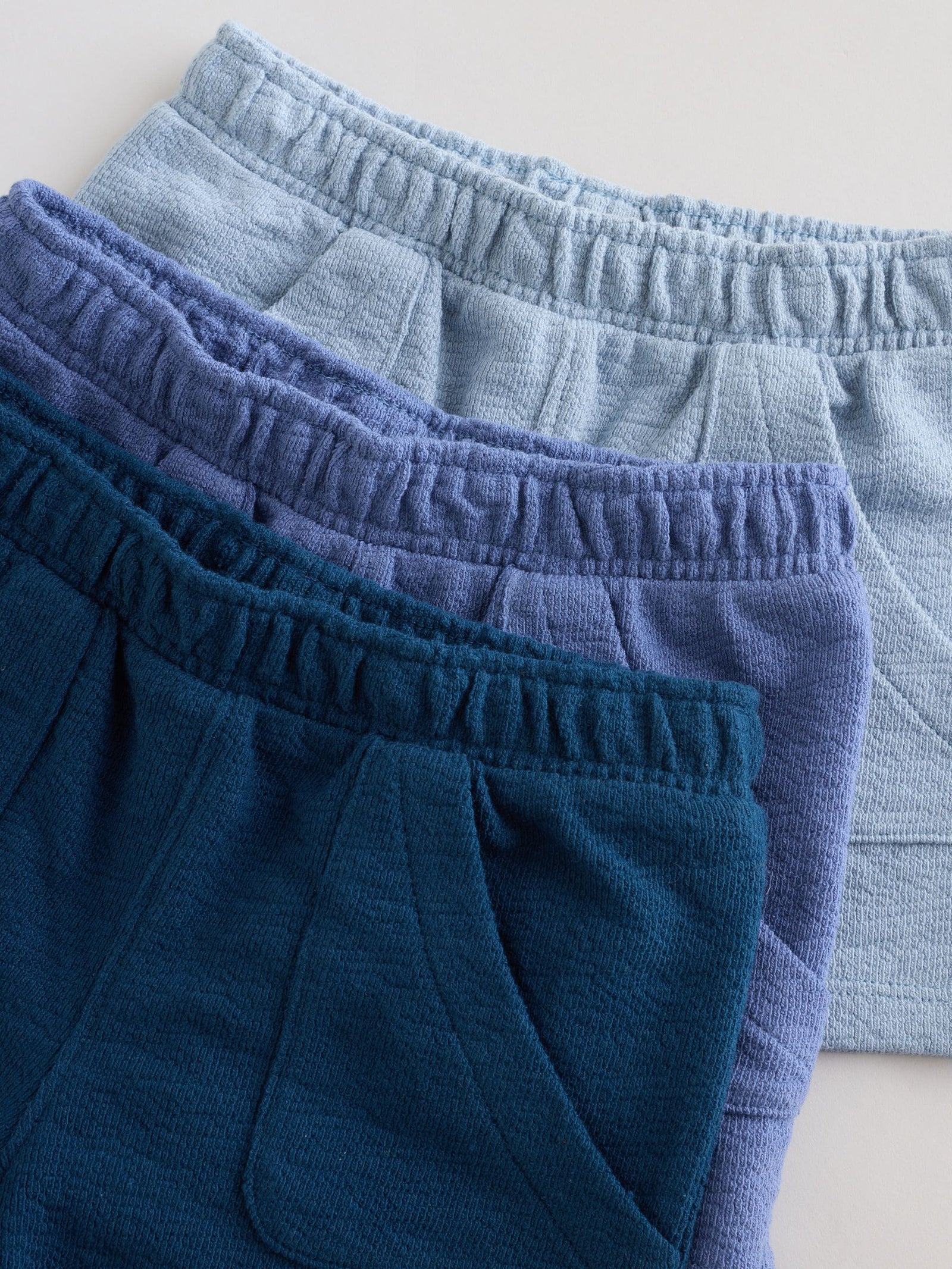 Blue Jersey Baby Shorts 3 Pack (0mths-2yrs)