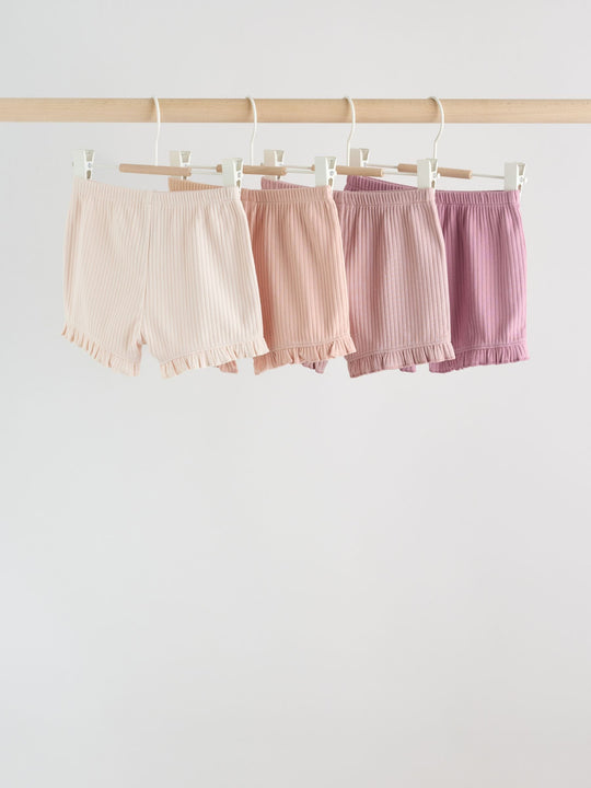 Pink Baby Shorts 4 Pack (0mths-2yrs)