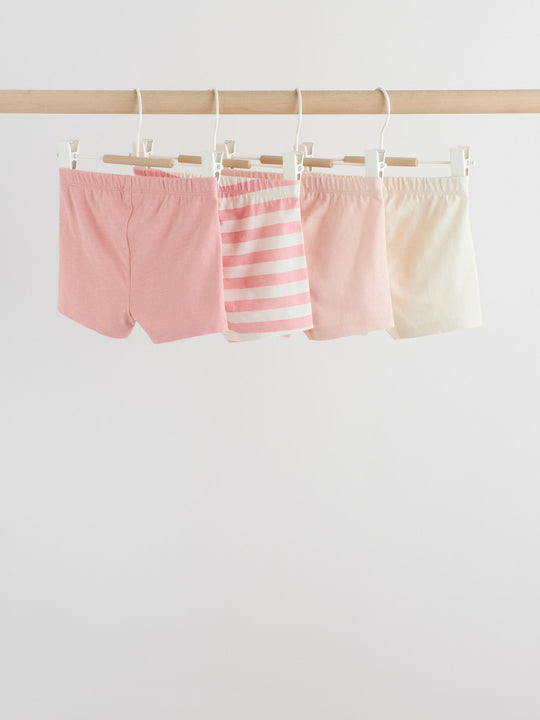 Pink Baby Shorts 4 Pack (0mths-2yrs)