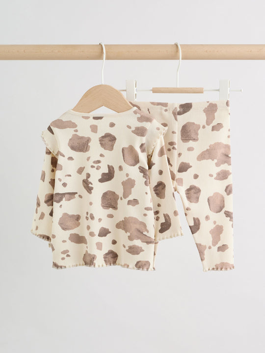 Brown Cow Baby Top and Leggings Set 2 Piece (0mths-2yrs)