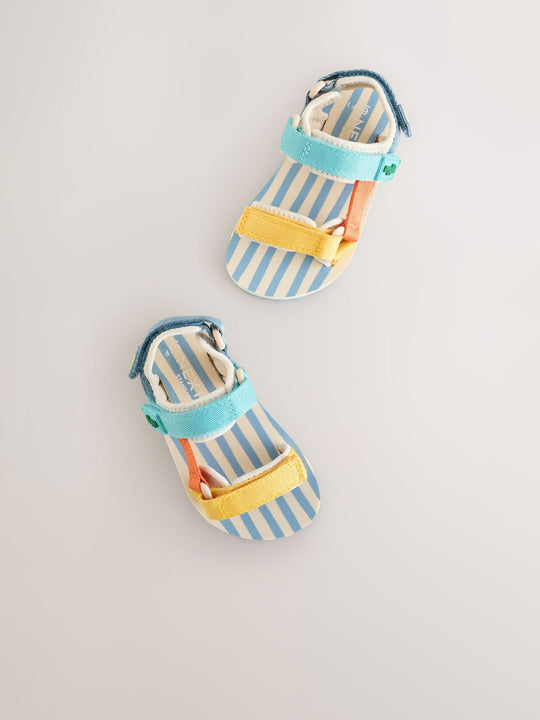 Multi Bright Wide Fit (G) Touch Fastening Trekker Walking Sandals