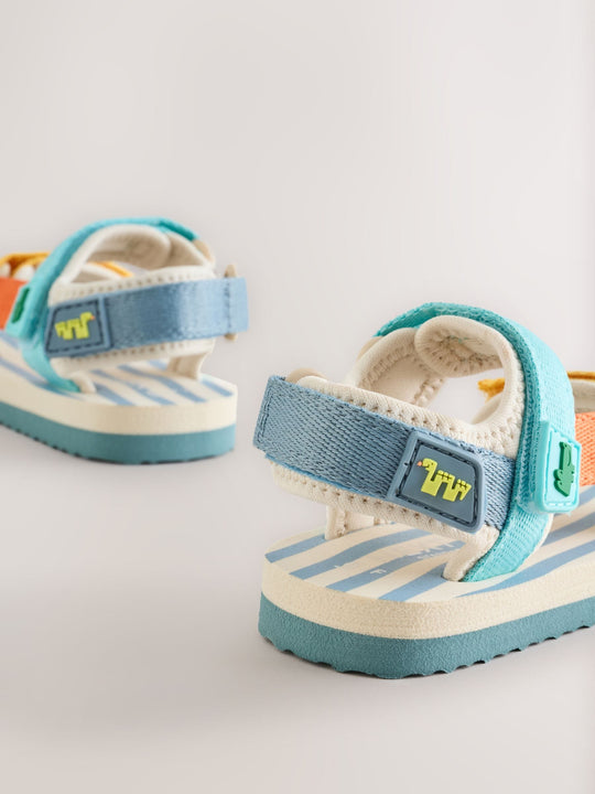 Multi Bright Wide Fit (G) Touch Fastening Trekker Walking Sandals