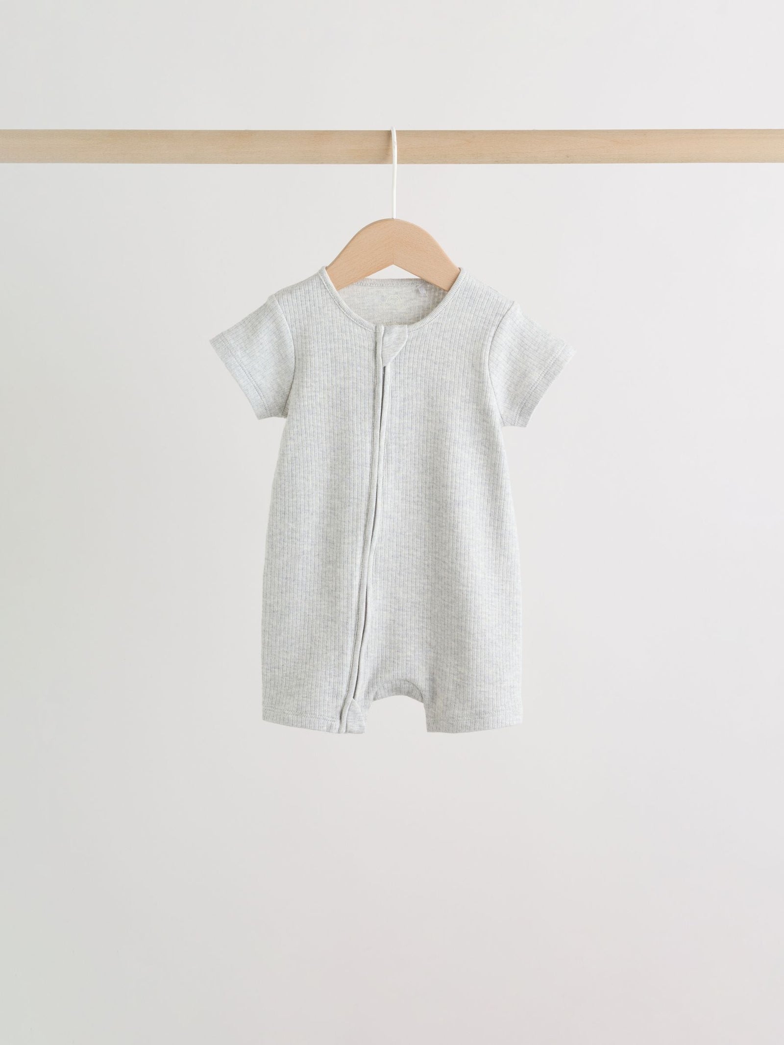 Neutral Two Way Zip Baby Rompers 3 Pack (0mths-3yrs)