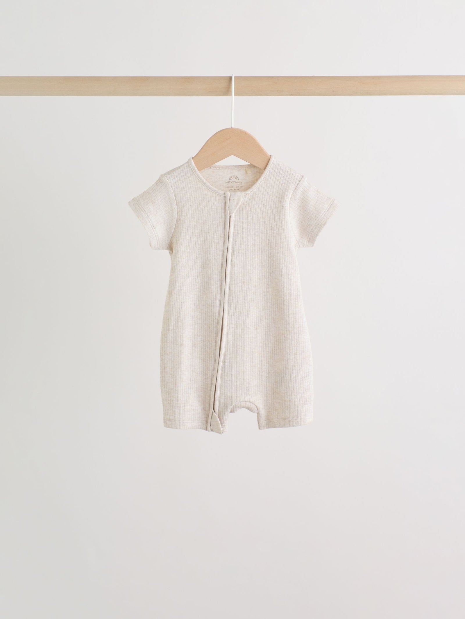 Neutral Two Way Zip Baby Rompers 3 Pack (0mths-3yrs)