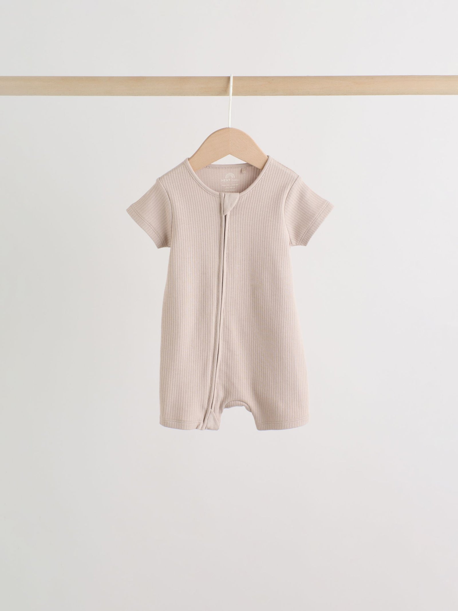 Neutral Two Way Zip Baby Rompers 3 Pack (0mths-3yrs)