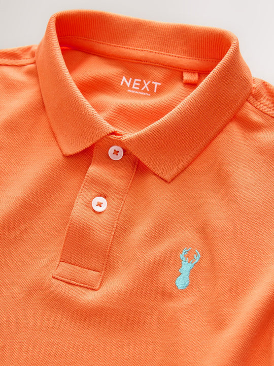 Stag Orange Short Sleeve Polo Shirt (3-16yrs)
