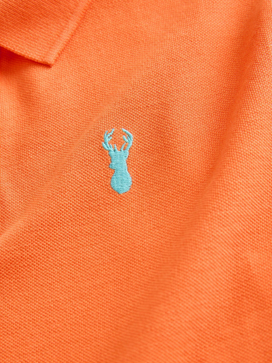 Stag Orange Short Sleeve Polo Shirt (3-16yrs)