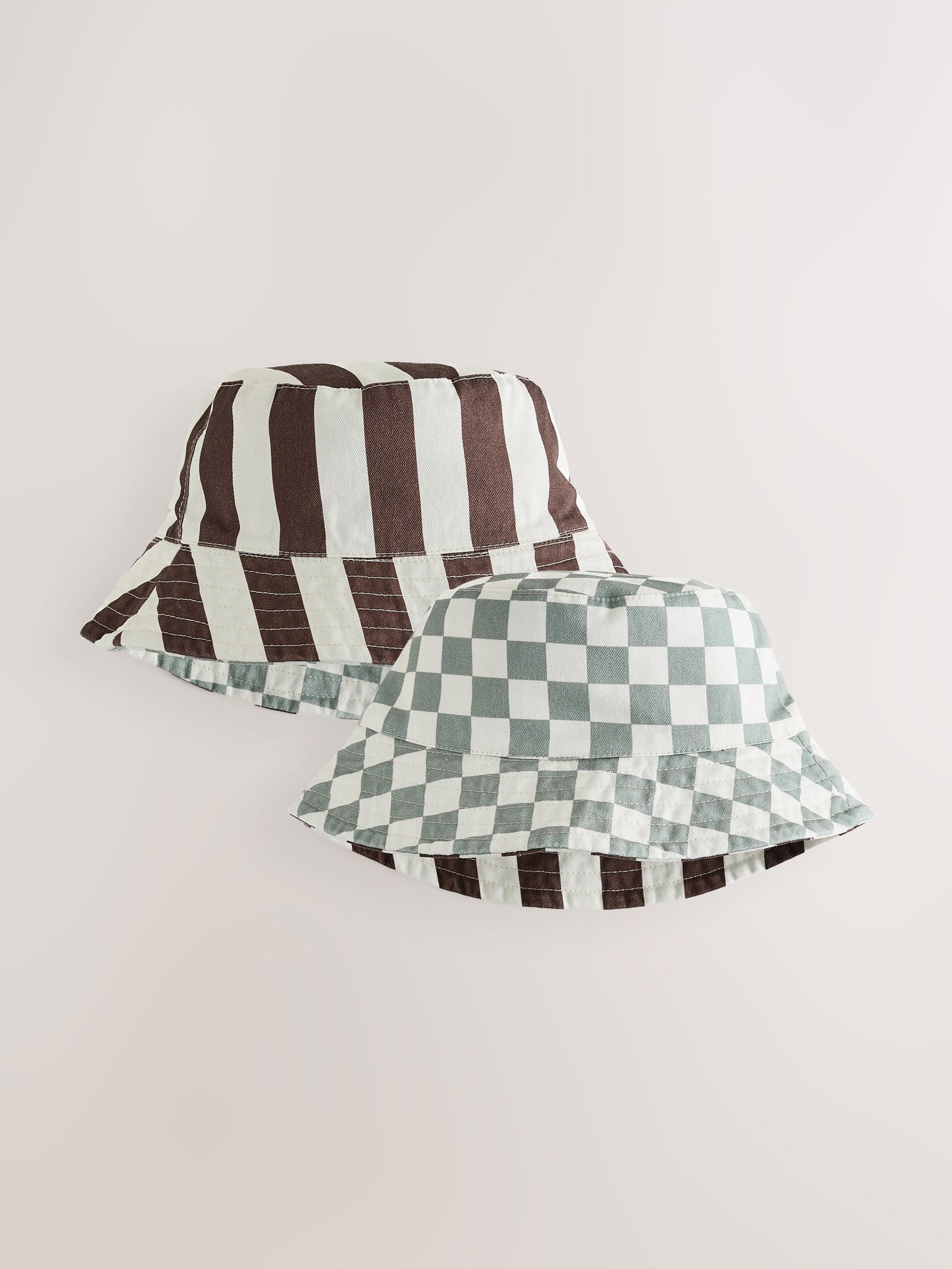 Grey/White Reversible Bucket Hat (3mths-16yrs)