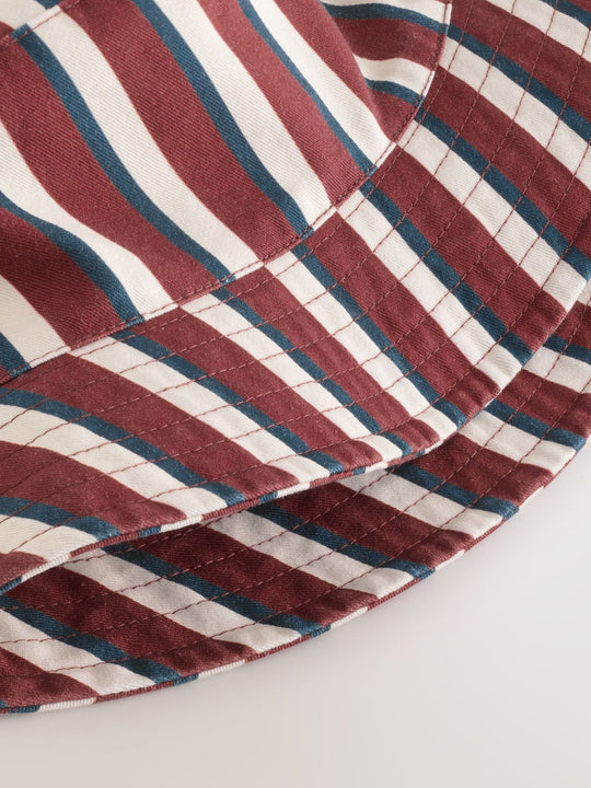 Brown/Cream Stripe Bucket Hat (3mths-13yrs)