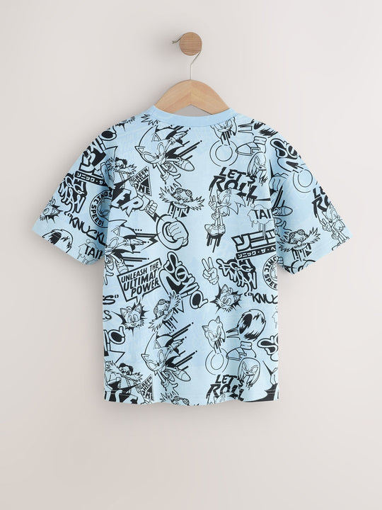 Blue Sequin Sonic T-Shirt (3-16yrs)