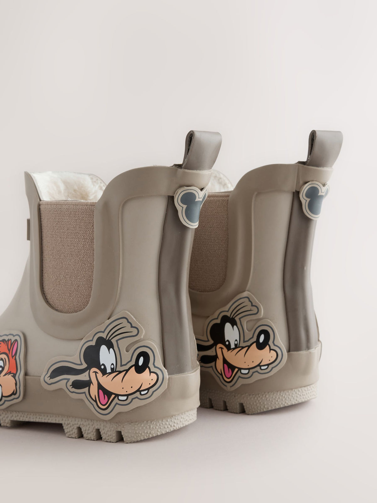 Neutral Mickey and Friends Warm Lined Ankle Wellies